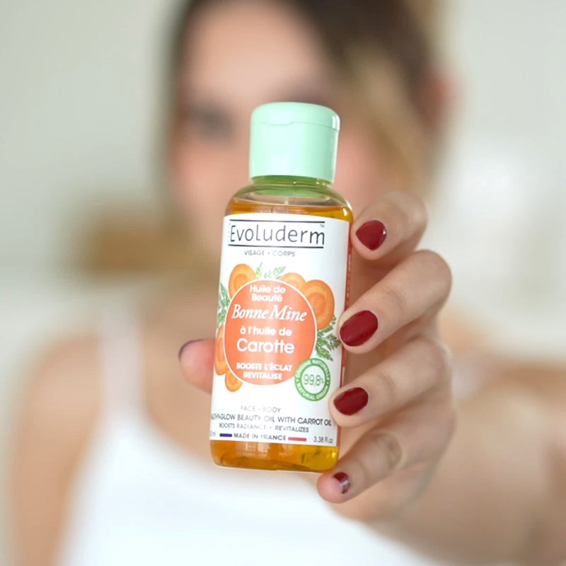 Evoluderm - huile de beauté bonne mine à l'huile de carotte - 100ml
