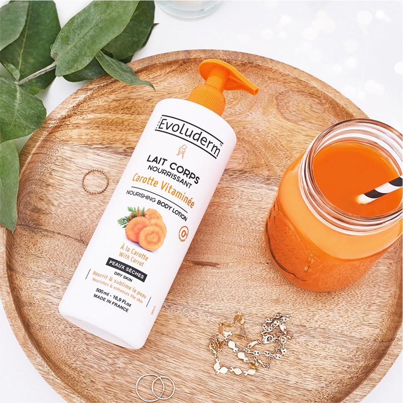 Evoluderm - lait corps nourrissant carotte vitaminée -500ml
