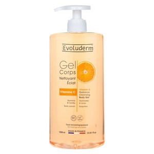 Evoluderm - gel corps nettoyant éclat vitamine c - 1000ml