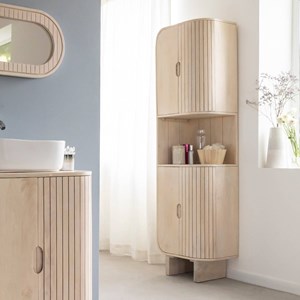 Colonne en bois de manguier