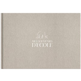 Livre souvenirs d'école en lin (8 périodes scolaires)