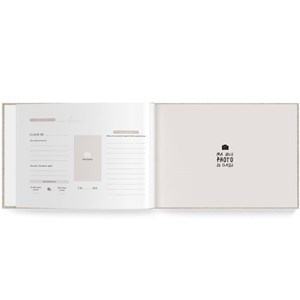 Livre souvenirs d'école en lin (8 périodes scolaires)