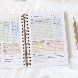 Carnet de suivi de bébé feuille (0-6 mois)