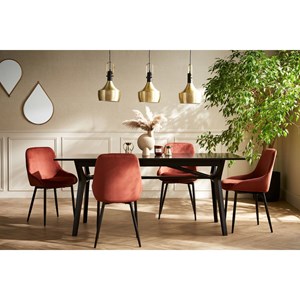 Table extensible  rectangulaire bois foncé noyer l180-220 cm foster