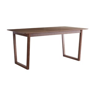 Table extensible  rectangulaire en bois foncé noyer l160-240 cm laho
