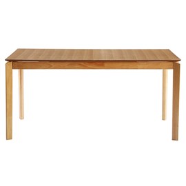 Table extensible  rectangulaire en bois clair frêne l160-210 cm bonavista