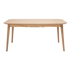 Table extensible  rectangulaire en bois clair chêne l160-210 cm ank