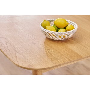 Table extensible  rectangulaire en bois clair chêne l160-210 cm ank