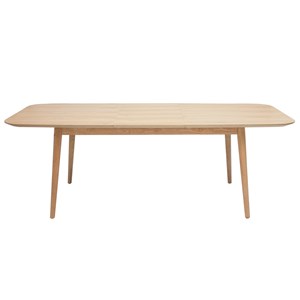 Table extensible  rectangulaire en bois clair chêne l160-210 cm ank