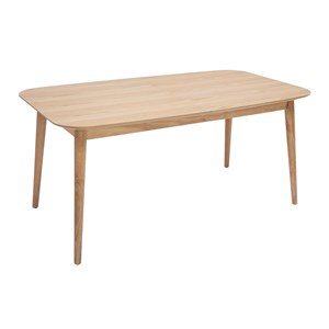 Table extensible  rectangulaire en bois clair chêne l160-210 cm ank