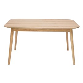 Table extensible  rectangulaire en bois clair chêne l140-170 cm ank