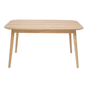 Table extensible  rectangulaire en bois clair chêne l140-170 cm ank