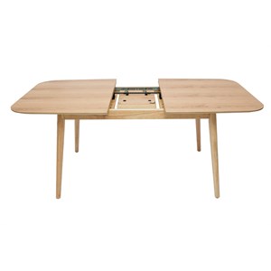 Table extensible  rectangulaire en bois clair chêne l140-170 cm ank
