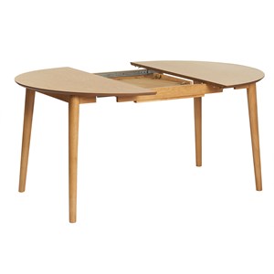 Table extensible  ronde en bois clair chêne l115-154 cm ego