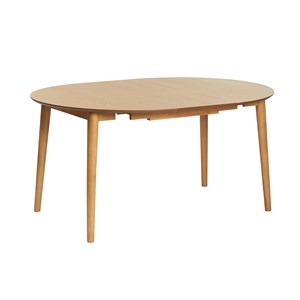 Table extensible  ronde en bois clair chêne l115-154 cm ego