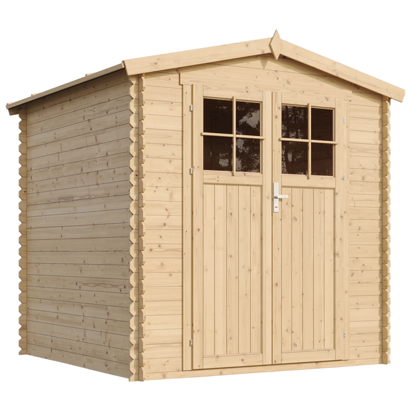 Timbela - Abri de jardin en bois avec sol traité porte verrouillable 3.53 m2