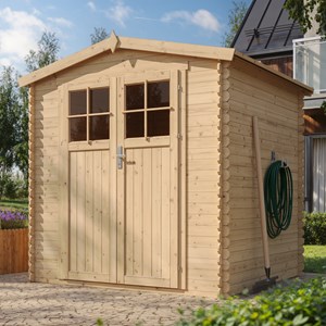 Abri de jardin en bois avec sol traité porte verrouillable 3.53 m2