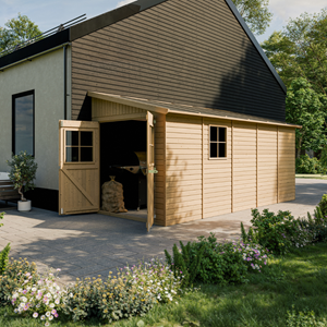 Abri de jardin en bois sans paroi latérale 10 m2