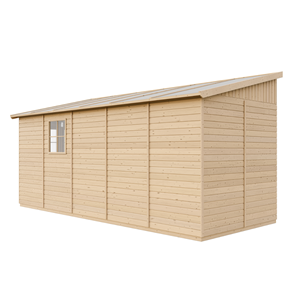 Abri de jardin en bois sans paroi latérale 10 m2