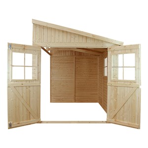 Abri de jardin en bois (sans paroi latérale)- 6 m2 -