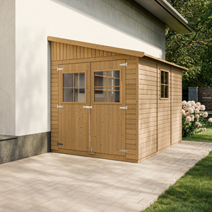 Abri de jardin en bois sans paroi latérale avec les planchers imprégné 6 m2