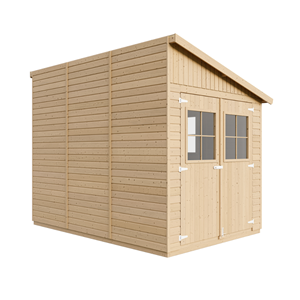 Abri de jardin en bois avec paroi latérale avec les planchers imprégné 6 m2