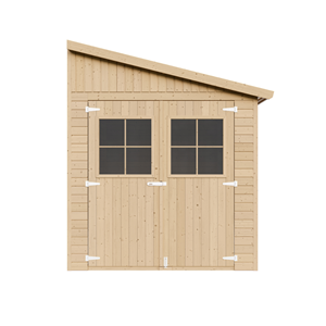 Abri de jardin en bois avec paroi latérale avec les planchers imprégné 6 m2