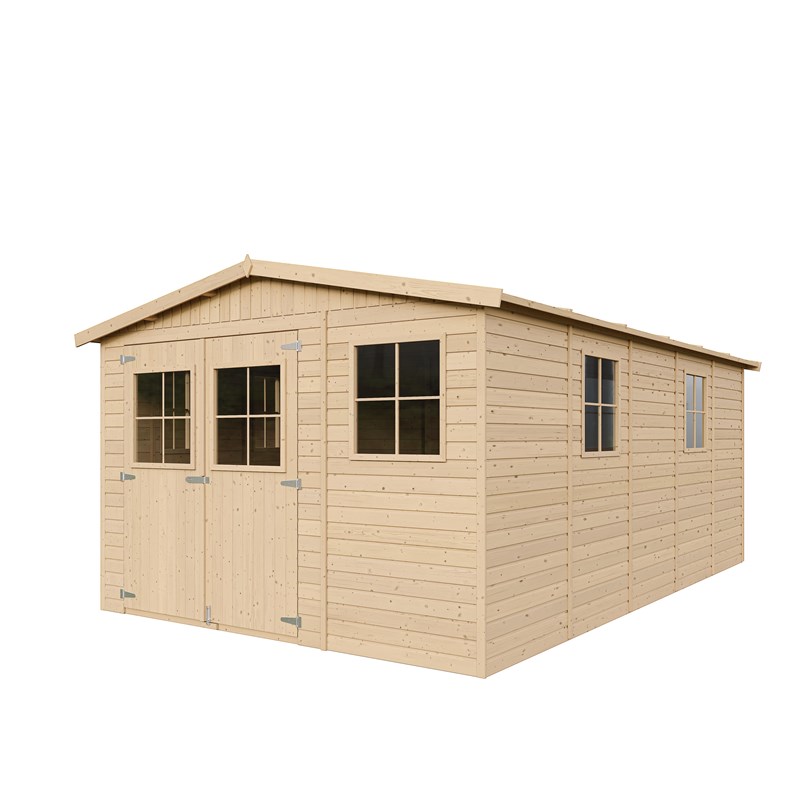 Abri de jardin en bois - h226x324x516 cm 15 m²