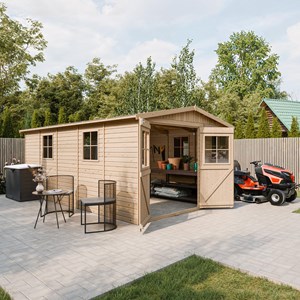 Abri de jardin en bois - h226x324x516 cm 15 m²