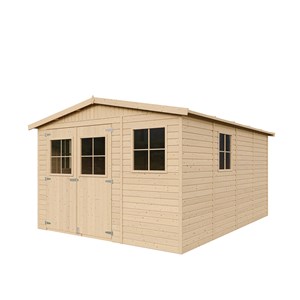 Abri de jardin en bois - h226x324x416 cm - 12 m²