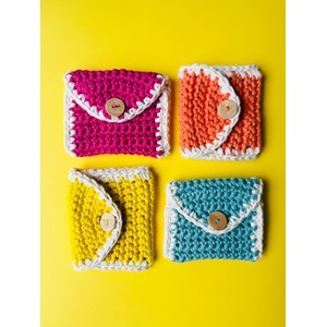 Kit de crochet spécial enfant porte-monnaie bleu