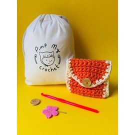 Kit de crochet spécial enfant porte-monnaie orange