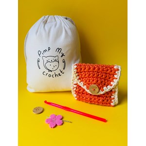Kit de crochet spécial enfant porte-monnaie orange