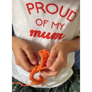 Kit de crochet spécial enfant porte-monnaie orange