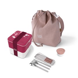 Set repas lunch box carrée magnolia