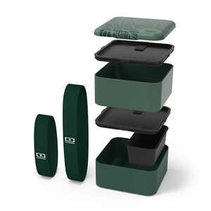 Set repas lunch box carrée jungle