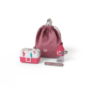 Set repas goûter enfants rose