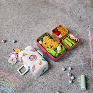 Set repas goûter enfants rose