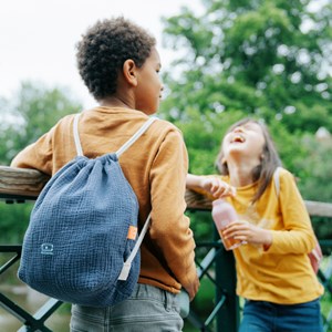 Set repas goûter enfants bleu