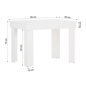Table homestyle4u blanc