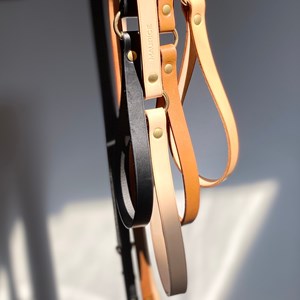 Laisse en cuir pour chien dugong dugon crème vanille