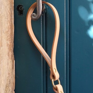 Laisse en cuir pour chien dugong dugon crème vanille