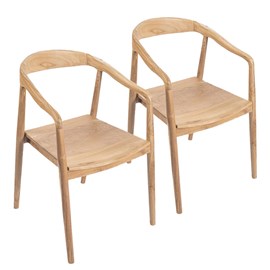 Tokyo - lot de 2 chaises en teck brut recyclé
