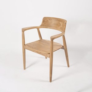 Hiroshima - lot de 2 chaises en teck brut recyclé