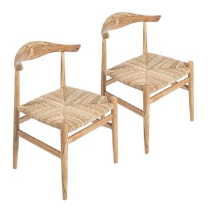 Nagoya - lot de 2 chaises en teck brut recyclé
