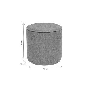 Pouf rond en tissu effet velours texturé terracotta d40 cm paul