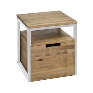 Table de chevet icub3  40x40x45cm blanc