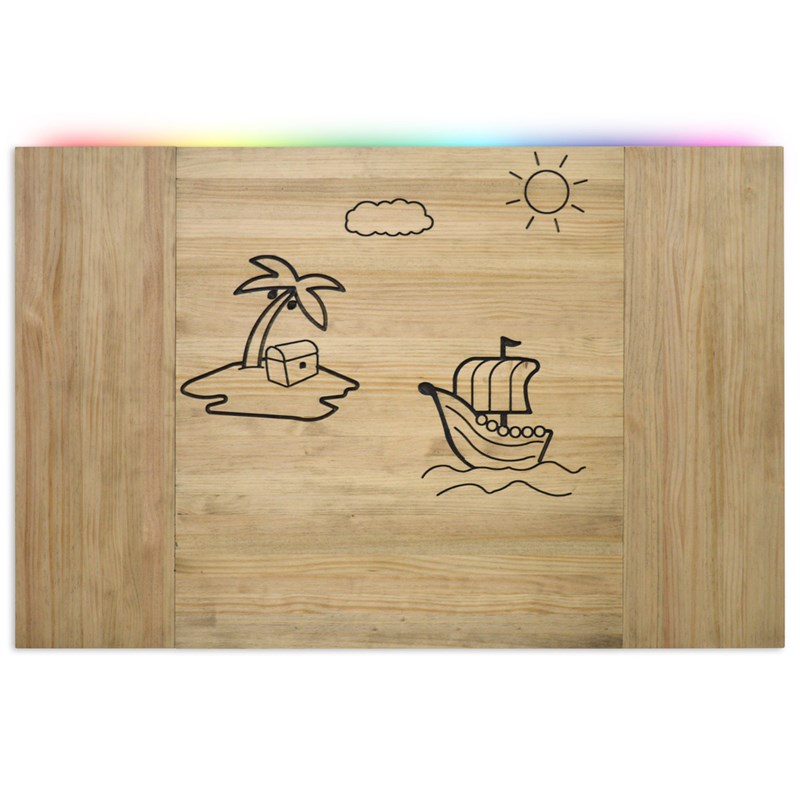 Tête de lit – poissons - é. Led. 80x120