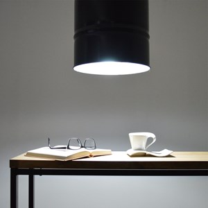 Lampe suspension amp. Led. 31x45cm noir