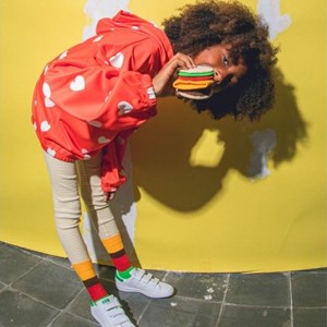 Chaussettes eat my socks cheeseburger jr